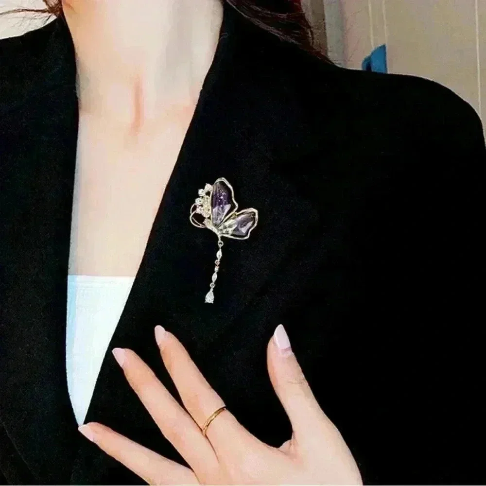 Luxury Gradient Butterfly Brooch